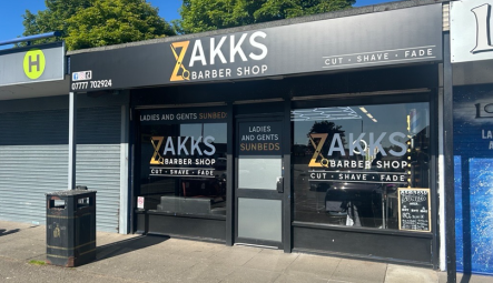 Signage for Zakks Barber Shop
