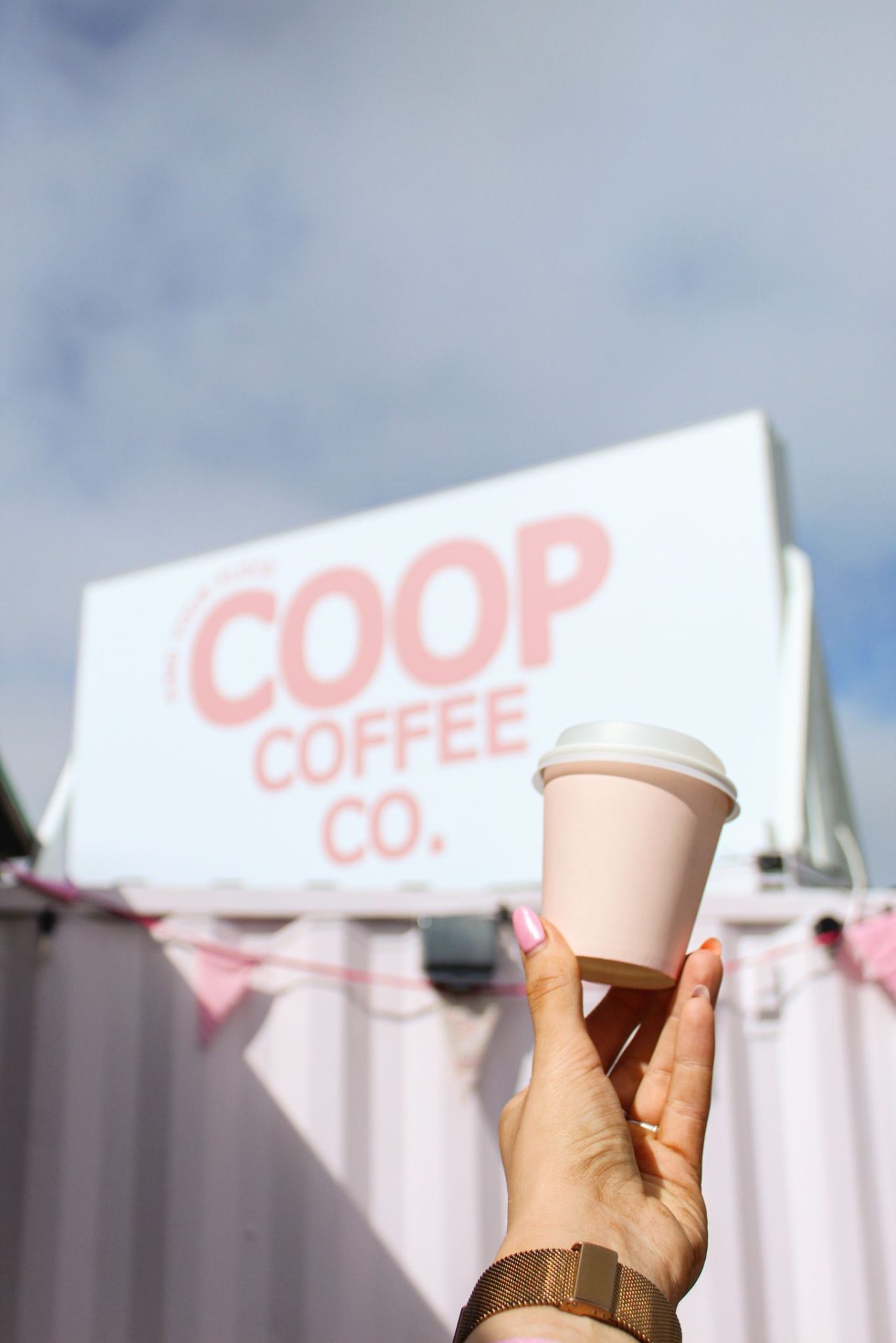 Signage for COOP’s New Coffee Location