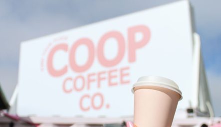 Signage for COOP’s New Coffee Location