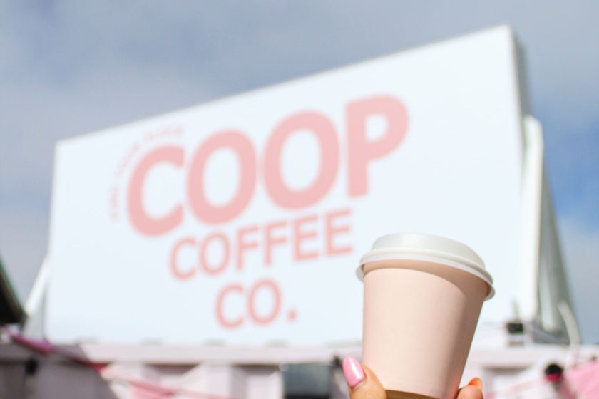 Signage for COOP’s New Coffee Location
